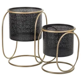 Sodinamųjų komplektas Alexandra House Living Juoda Metalinis Geležis 26 x 178 x 26 cm 2 Dalys