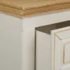 Nightstand Alexandra House Living White Natural 33 x 53 x 37 cm