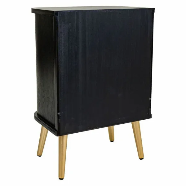 Naktsskapītis Alexandra House Living Melns Bronza 35 x 72 x 50 cm
