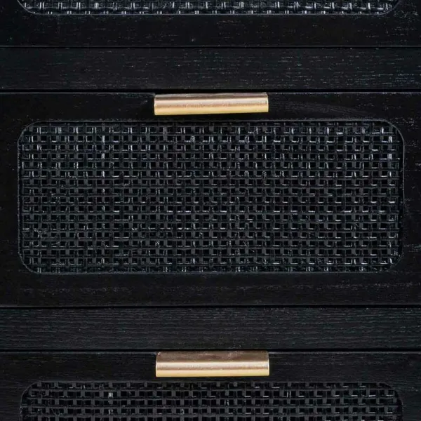 Naktsskapītis Alexandra House Living Melns Bronza 35 x 72 x 50 cm