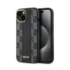 DKNY Leather Checkered Mono Pattern MagSafe - Case for iPhone 15 Plus / 14 Plus (Black)