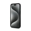 DKNY Leather Checkered Mono Pattern MagSafe - Case for iPhone 15 Plus / 14 Plus (Black)
