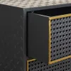 Nightstand Alexandra House Living Brown Black Grey 30 x 62 x 50 cm