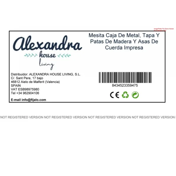 Ночной столик Alexandra House Living Зеленый 34 x 34 x 55 cm