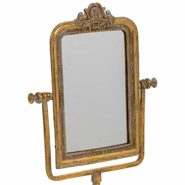 Spogulis Ar Montāžas Kronšteinu Alexandra House Living Zelts Sveķi 9 x 35 x 18 cm