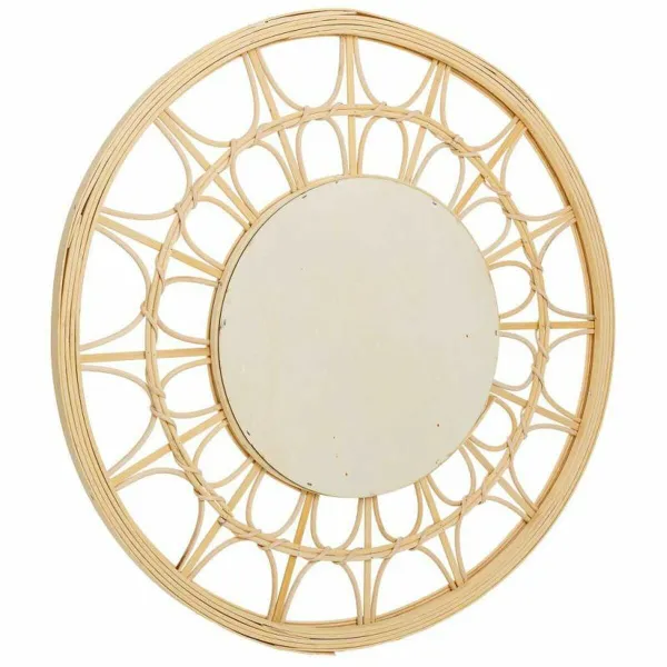 Wall mirror Alexandra House Living Natural 56 x 2 x 56 cm Circle