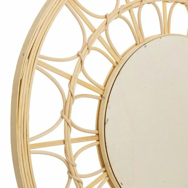 Sieninis veidrodis Alexandra House Living Natūralus 56 x 2 x 56 cm Apskritimai