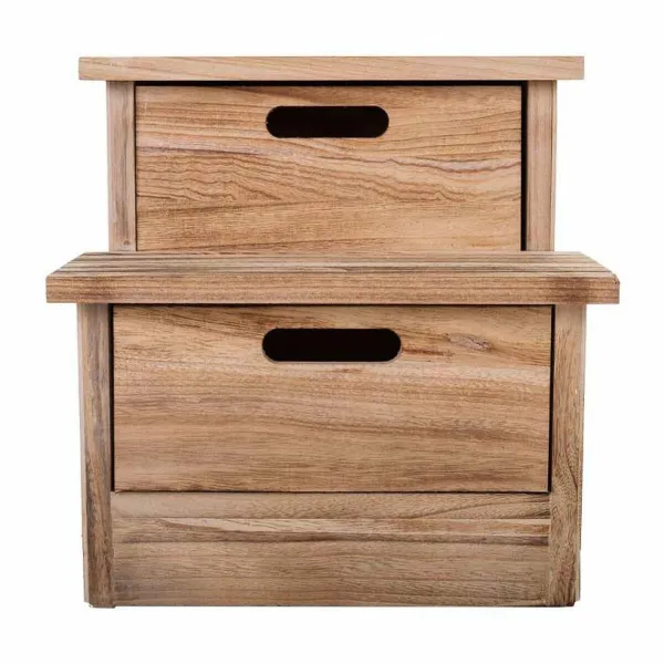 Bench Alexandra House Living Paolownia wood 34 x 34 x 34 cm Staircase