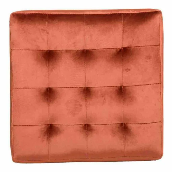 taburete Alexandra House Living Samts Koks MDF 40 x 38 x 40 cm