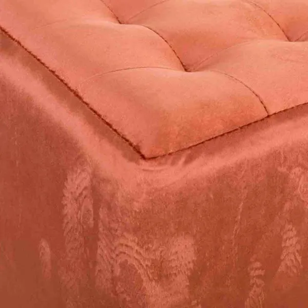 taburete Alexandra House Living Samts Koks MDF 40 x 38 x 40 cm