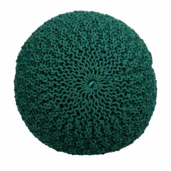 Pehmustettu istuin Alexandra House Living Tummanvihreä polystyreeni 45 x 30 x 45 cm