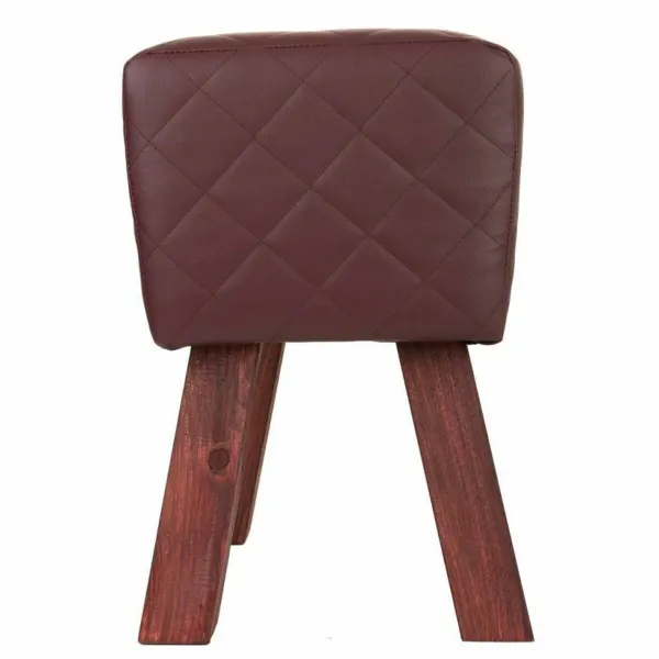 Stool Alexandra House Living PVC MDF Wood 30 x 47 x 36 cm