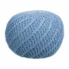 Pouffe Alexandra House Living Light Blue polystyrene 45 x 30 x 45 cm
