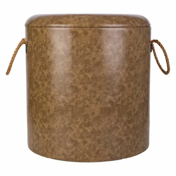 Stool Alexandra House Living Grey Polyurethane MDF Wood 40 x 42 x 40 cm