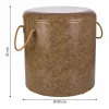 taburete Alexandra House Living Pelēks Poliuretāns Koks MDF 40 x 42 x 40 cm
