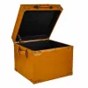 taburete Alexandra House Living Dzeltens Poliuretāns Koks MDF 38 x 35 x 38 cm