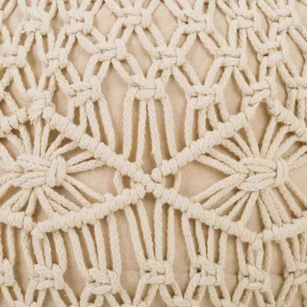 Fotelis Alexandra House Living Kreminė Bambukas Kempinė Medžio MDF 50 x 30 x 50 cm