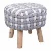 Jakkara Alexandra House Living Valkoinen Harmaa Bambu Sieni Puu MDF 40 x 36 x 40 cm