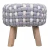 Jakkara Alexandra House Living Valkoinen Harmaa Bambu Sieni Puu MDF 40 x 36 x 40 cm