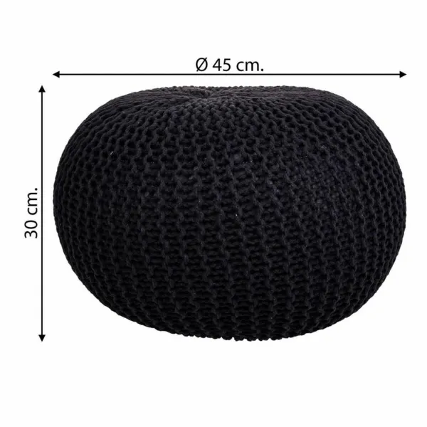 Pehmustettu istuin Alexandra House Living Musta polystyreeni 45 x 30 x 45 cm