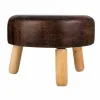 Stool Alexandra House Living Brown Polyurethane MDF Wood 40 x 29 x 40 cm