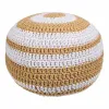 Pufs Alexandra House Living Balts Brūns polistirols 45 x 30 x 45 cm