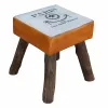 taburete Alexandra House Living Mango koks 44 x 45 x 44 cm