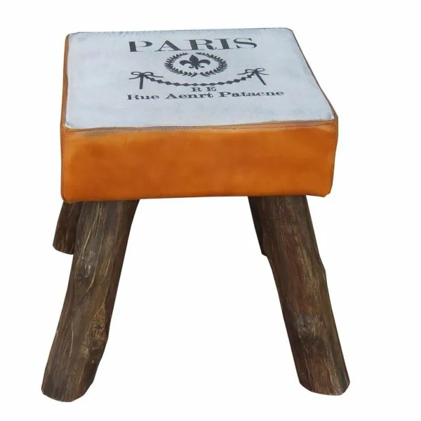 taburete Alexandra House Living Mango koks 44 x 45 x 44 cm