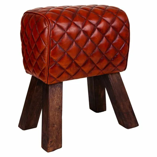 Taburetė Alexandra House Living Ruda Oda Mango mediena 51 x 30 x 41 cm
