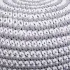 Pufs Alexandra House Living Balts Pelēks polistirols 45 x 30 x 45 cm