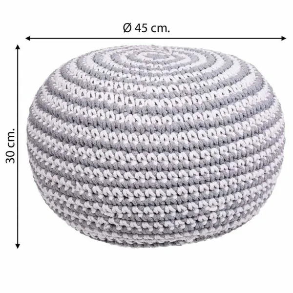 Pufs Alexandra House Living Balts Pelēks polistirols 45 x 30 x 45 cm