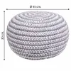 Pufs Alexandra House Living Balts Pelēks polistirols 45 x 30 x 45 cm