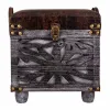Taburetė Alexandra House Living Ruda Poliuretanas Medžio MDF 35 x 40 x 35 cm