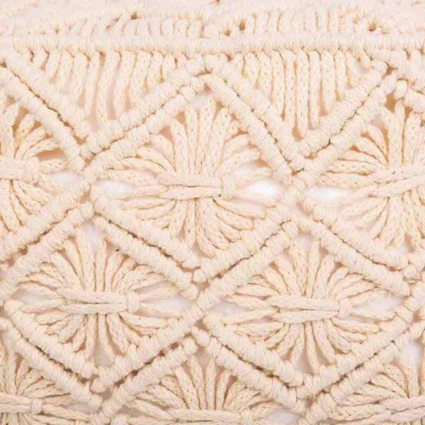 Pouffe Alexandra House Living Cream polystyrene 45 x 40 x 45 cm