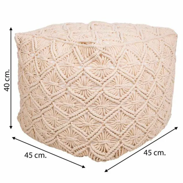 Пуф Alexandra House Living Кремовый полистирол 45 x 40 x 45 cm