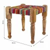 Табурет Alexandra House Living Красный Деревянный нить 38 x 38 x 38 cm