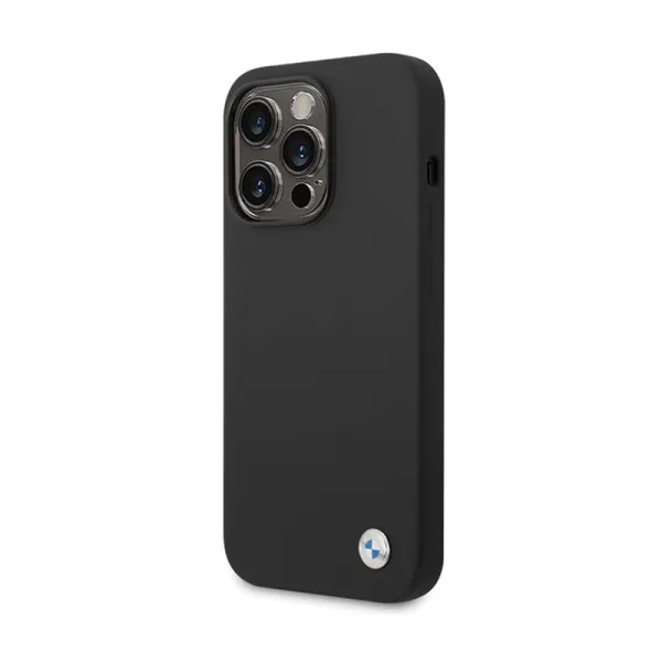 BMW Silicone Metal Logo - Case for iPhone 15 Pro (Black)