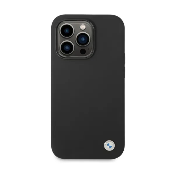 BMW Silicone Metal Logo - Case for iPhone 15 Pro (Black)