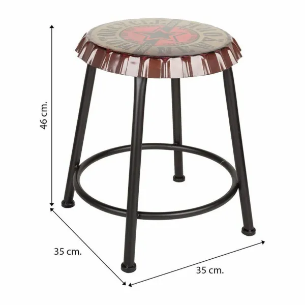 taburete Alexandra House Living Melns Dzelzs 35 x 46 x 35 cm