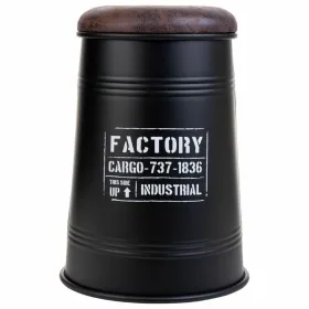 Stool Alexandra House Living Black Polyurethane Metal Particleboard 27 x 27 x 47 cm