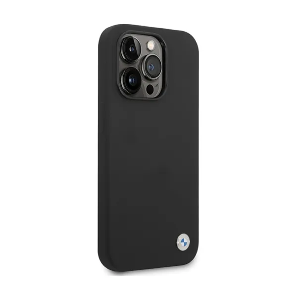 BMW Silicone Metal Logo - Case for iPhone 15 Pro (Black)