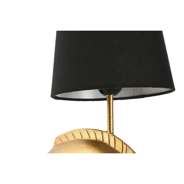 Seinälamppu Home ESPRIT Musta Kullattu Hevonen 220 V 18 x 21,5 x 50,5 cm (2 osaa)