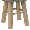 taburete Alexandra House Living Pelēks Bambuss Ciedra Sūklis Koks MDF 32 x 44 x 32 cm