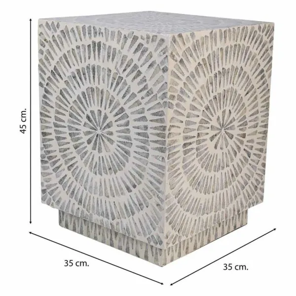 Табурет Alexandra House Living Серый Деревянный MDF 35 x 45 x 35 cm