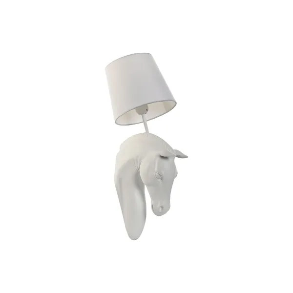 sienas Lampa Home ESPRIT Balts 50 W Moderns Zirgs Verouderde afwerking 220 V 18 x 21,5 x 50,5 cm