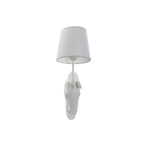 Wall Lamp Home ESPRIT White 50 W Modern Horse Aged finish 220 V 18 x 21,5 x 50,5 cm