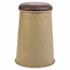 Stool Alexandra House Living Green Polyurethane Metal Particleboard 47 x 27 x 33 cm