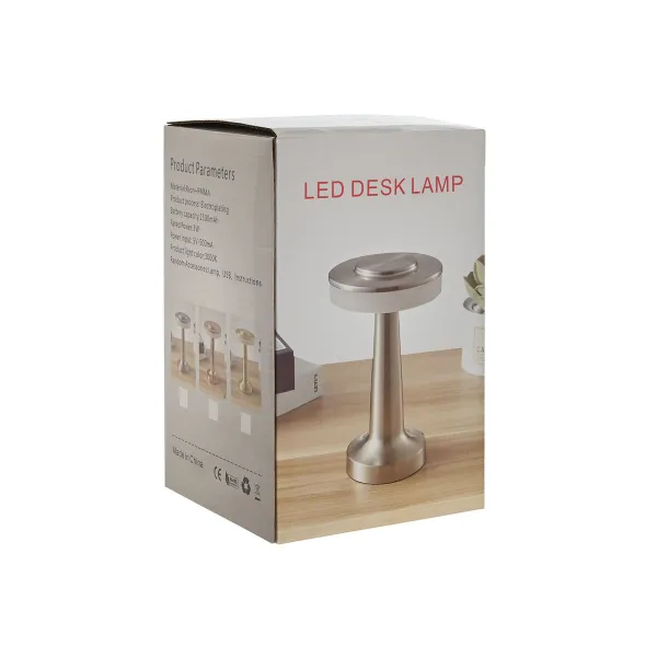 Galda lampa Home ESPRIT Varš Bronza Sudrabains 12 x 12 x 20 cm (3 gb.)