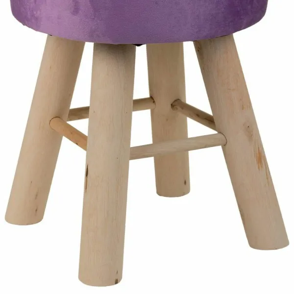 Jakkara Alexandra House Living Purppura Sametti Bambu Mäntypuu Sieni Puu MDF 32 x 44 x 32 cm