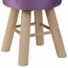 Taburetė Alexandra House Living Purpurinis Aksomas Bambukas Pušis Kempinė Medžio MDF 32 x 44 x 32 cm